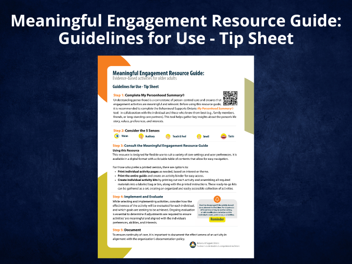 Guidelines for Use Tip Sheet