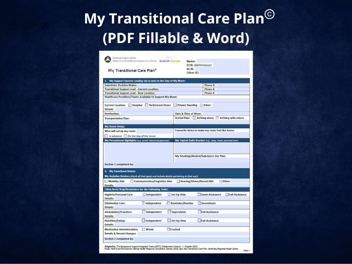 My Transitional Care Plan